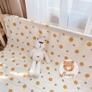 Chăn/khăn tắm cotton Hàn 3 lớp Bunny - SuuHouse BaBy giá sỉ