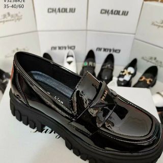 Giày lười nữ chất da bóng mềm V525