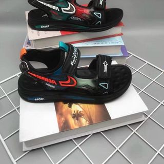 Dép sandal trẻ em quai ngang màu đen phối màu đẹp V539