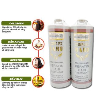 Hấp Ủ Tóc Cao Cấp Keratin Complex Nano Phục Hồi Tóc Hư Tổn, Hấp Nóng, Hấp Lạnh Tại Nhà 1000ML