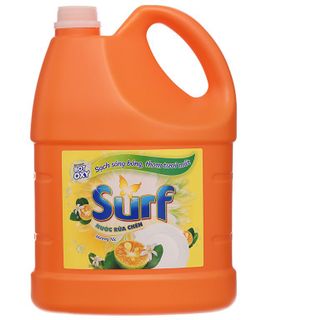 Nước rửa chén Surf hương tắc sạch sáng bóng thơm tươi mát can 3.6 kg giá sỉ