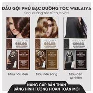 Dầu Gội Phủ Bạc Weilaiya Color Conditioner, Dầu Gội Nhuộm Tóc Dưỡng Tóc Bóng Mượt Bền Màu Chắc Khỏe