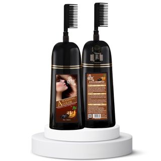 Dầu Gội Phủ Bạc SinHair Nhật Bản(Có Lược) Dầu Gội Thảo Dược Nhuộm Đen, Nâu 500ml