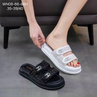 Dép nữ 2 quai ngang đính đá thời trang WN88
