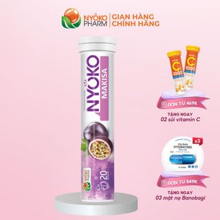Viên sủi vitamin Makisa NYOKO tăng sức đề kháng cho cơ thể hộp 1 lọ 20 viên