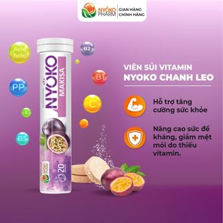 Viên sủi vitamin Makisa NYOKO tăng sức đề kháng cho cơ thể hộp 1 lọ 20 viên
