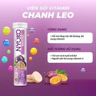 Viên sủi vitamin Makisa NYOKO tăng sức đề kháng cho cơ thể hộp 1 lọ 20 viên