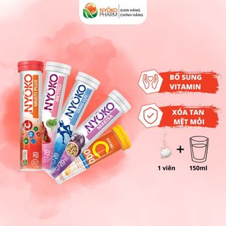Viên sủi vitamin Nyoko Pharm sáng da mờ thâm, hỗ trợ bảo vệ sức khỏe, tăng sức đề kháng cho cơ thể