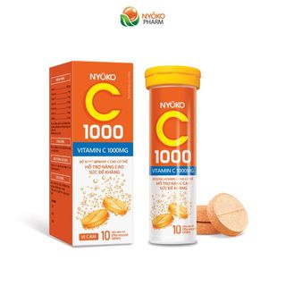 Viên sủi vitamin Nyoko Pharm sáng da mờ thâm, hỗ trợ bảo vệ sức khỏe, tăng sức đề kháng cho cơ thể