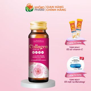 Collagen uống thủy phân Nyoko dạng nước chiết xuất cá tuyết nhập khẩu Nhật Bản hộp 10 lọ