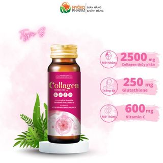 Collagen uống thủy phân Nyoko dạng nước chiết xuất cá tuyết nhập khẩu Nhật Bản hộp 10 lọ giá sỉ