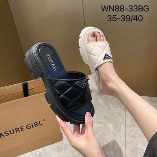 Dép nữ đế cao quai ngang êm chân WN88