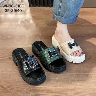 Dép nữ đế cao quai ngang êm chân WN88