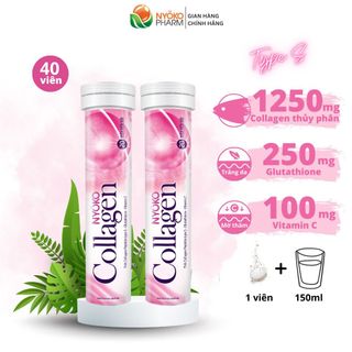 Collagen nước uống Nyoko dạng sủi thủy phân loại 1 chiết xuất da cá Tuyết cao cấp Nhật Bản 20 viên/lọ - 2 lọ giá sỉ