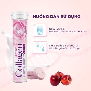 Collagen nước uống Nyoko dạng sủi thủy phân loại 1 chiết xuất da cá Tuyết cao cấp Nhật Bản 20 viên/lọ - 2 lọ
