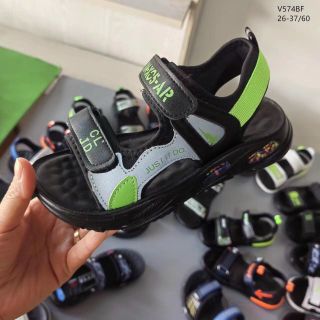 Sandal trẻ em đi học quai ngang màu đen V574