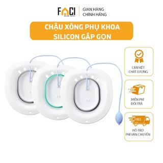 Chậu Xông Hơi Vùng Kín Phụ nữ Sau Sinh Faci Gấp Gọn Gắn bồn cầu Tiện Lợi kèm Vòi xịt giá sỉ