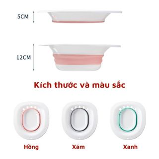 Chậu Xông Hơi Vùng Kín Phụ nữ Sau Sinh Faci Gấp Gọn Gắn bồn cầu Tiện Lợi kèm Vòi xịt