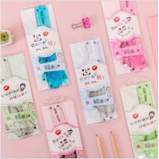 Bộ eke thước kẻ đựng túi cúc dễ thương