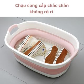 Chậu gấp gọn silicon cỡ lớn Faci tiết kiệm không gian chịu nhiệt tốt chất liệu cao cấp