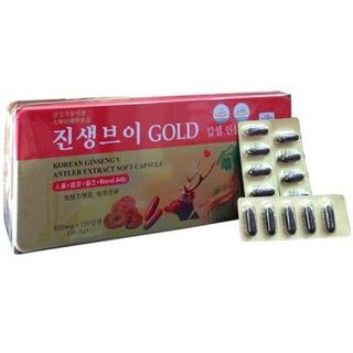 Viên hồng sâm nhung hươu linh chi Bio Apgold hộp 60 viên