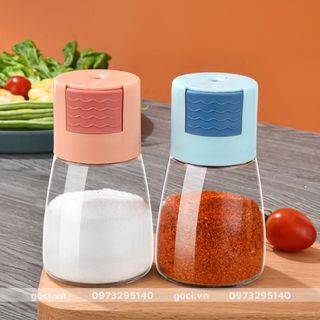 Lọ đựng gia vị thuỷ tinh cao cấp có nút bấm rắc tiện lợi 150ml