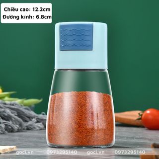 Lọ đựng gia vị thuỷ tinh cao cấp có nút bấm rắc tiện lợi 150ml