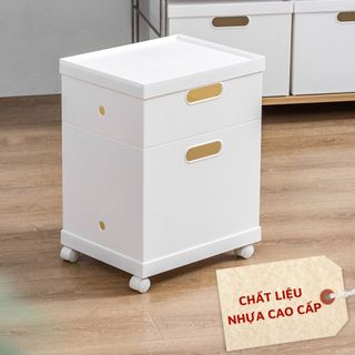Hộp nhựa đựng đồ đa năng có thể xếp chồng tay cầm bên hông hộp chất lượng cao cấp siêu bền đẹp