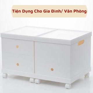 Hộp nhựa đựng đồ đa năng có thể xếp chồng tay cầm bên hông hộp chất lượng cao cấp siêu bền đẹp