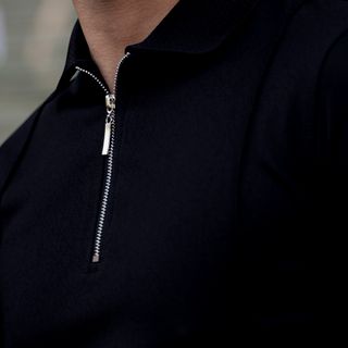 Áo cổ bẻ nam Polo Metal Zipper Slimfit siêu thoáng mát, bền màu A02-129