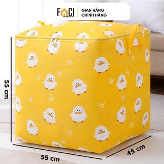 Túi đựng chăn màn Faci cỡ lớn 100L. Túi đựng chăn màn quần áo đồ chơi đa năng vải canvas chống thấm nước và côn trùng