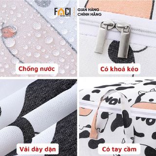 Túi đựng chăn màn Faci cỡ lớn 100L. Túi đựng chăn màn quần áo đồ chơi đa năng vải canvas chống thấm nước và côn trùng giá sỉ