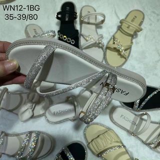 Sandal nữ bệt đính đá thời trang giá rẻ WN12