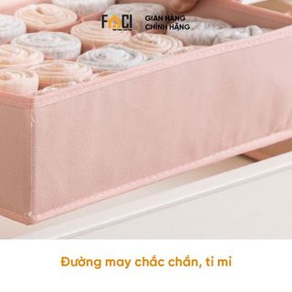 Hộp đựng đồ lót Faci chia ngăn. Hộp đựng đồ lót tất vớ áo ngực bra vải không dệt 6, 7, 20 ngăn gọn gàng tiện lợi