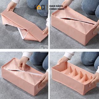 Hộp đựng đồ lót Faci chia ngăn. Hộp đựng đồ lót tất vớ áo ngực bra vải không dệt 6, 7, 20 ngăn gọn gàng tiện lợi