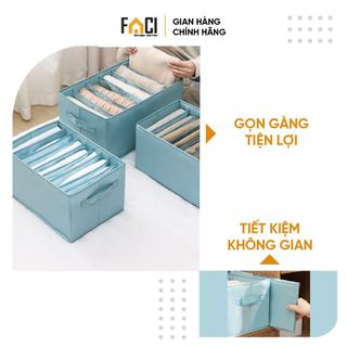 Hộp vải đựng quần áo Faci chia ngăn. Hộp vải đựng quần áo sắp xếp gọn gàng tiện lợi chất liệu cao cấp hàng xuất khẩu giá sỉ