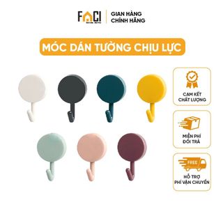 Móc dán tường Faci hình bánh macaron. Móc dán tường chịu lực treo quần áo nhiều màu sắc dễ thương siêu dính siêu chắc