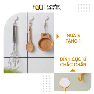 Móc dán tường Faci hình bánh macaron. Móc dán tường chịu lực treo quần áo nhiều màu sắc dễ thương siêu dính siêu chắc giá sỉ