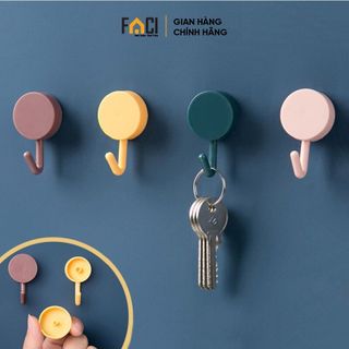 Móc dán tường Faci hình bánh macaron. Móc dán tường chịu lực treo quần áo nhiều màu sắc dễ thương siêu dính siêu chắc