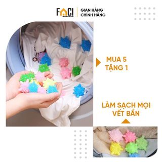 Bóng giặt quần áo Faci chống nhăn. Bóng giặt quần áo quả cầu gai cao su máy giặt loại bỏ vết bẩn làm mềm bảo vệ quần áo giá sỉ