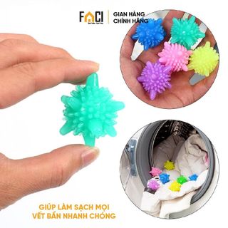 Bóng giặt quần áo Faci chống nhăn. Bóng giặt quần áo quả cầu gai cao su máy giặt loại bỏ vết bẩn làm mềm bảo vệ quần áo
