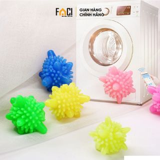 Bóng giặt quần áo Faci chống nhăn. Bóng giặt quần áo quả cầu gai cao su máy giặt loại bỏ vết bẩn làm mềm bảo vệ quần áo