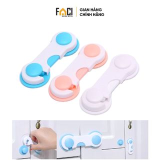 Chốt cửa an toàn Faci bảo vệ bé. Chốt cửa an toàn bằng nhựa khóa chặn ngăn tủ gài tủ lạnh chống trơn trượt cho trẻ em