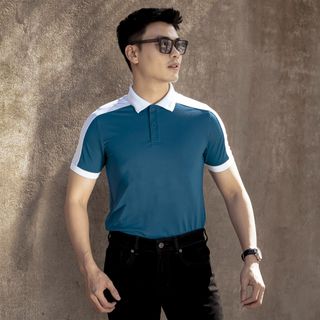 Áo thun nam cổ bẻ, áo Polo Shoulder Panel Contrast Slimfit siêu thoáng mát A02-220 giá sỉ