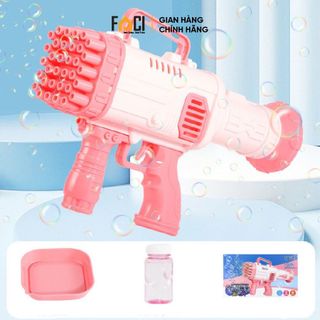 Súng bắn bong bóng Faci 32 nòng. Súng bắn bong bóng xà phòng chạy bằng pin siêu mạnh nhiều màu an toàn cho bé