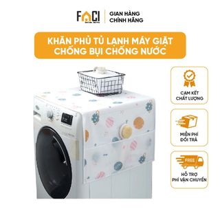 Tấm phủ tủ lạnh Faci chống bụi chống nước. Tấm phủ tủ lạnh máy giặt nhựa PEVA có ngăn để đồ tiện lợi