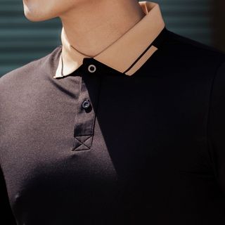 Áo thun nam cổ bẻ, áo Polo Collar Neckline Color Combine Slimfit A02-163