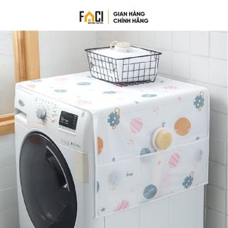 Tấm phủ tủ lạnh Faci chống bụi chống nước. Tấm phủ tủ lạnh máy giặt nhựa PEVA có ngăn để đồ tiện lợi