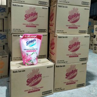 SUNLIGHT LAU SÀN TINH DẦU THẢO MỘC HƯƠNG HOA LILY-SÀN NHÀ SẠCH THƠM QUYẾN RŨ 3,6kg/TÚI