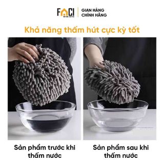 Khăn lau tay nhà bếp Faci siêu thấm hút. Khăn lau tay nhà bếp san hô treo tường nhà tắm sợi bông thấm hút mềm mại